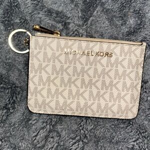 Michael Kors Beige and Pink Card Holder